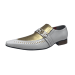 Sapato Masculino Italiano em Couro Social Executivo Dourado D'ore Bico Clássico Ref: 200 Dourado