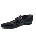 Sapato Masculino Italiano em Couro Social Executivo Cobra Preto Dorothy Bico Fino Ref: 201 Preto