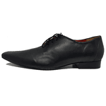 Sapato Masculino Italiano em Couro Social Executivo Preto Polo Bico Fino Ref: 210 Preto