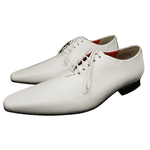 Sapato Masculino Italiano em Couro Social Executivo Branco Renoir Bico Fino Ref: 216 Branco