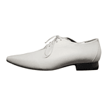 Sapato Masculino Italiano em Couro Social Executivo Branco Renoir Bico Fino Ref: 216 Branco