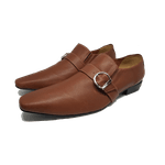 Sapato Masculino Italiano em Couro Social Executivo Marrom Gyllenhaal Bico Fino Ref: 218 Marrom