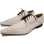 Sapato Masculino Italiano em Couro Social Executivo Branco Entretainer Bico Fino Ref: 220 Branco