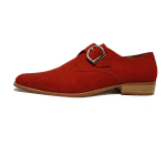 Sapato Masculino Italiano em Couro Social Executivo Vermelho Mars Bico Clássico Ref: 221 Vermelho