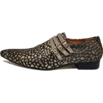 Sapato Masculino Italiano em Couro Social Executivo Dourado Tiger Bico Clássico Ref: 225 Dourado
