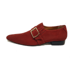 Sapato Masculino Italiano em Couro Social Executivo Vermelho Fine Bico Fino Ref: 226 Vermelho