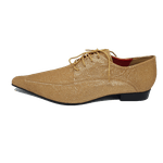 Sapato Masculino Italiano em Couro Social Executivo Dourado Le grand Bico Fino Ref: 231 Dourado