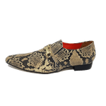Sapato Masculino Italiano em Couro Social Executivo Cobra Amarelo Revolution Bico Fino Ref: 250 Amarelo