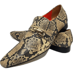 Sapato Masculino Italiano em Couro Social Executivo Cobra Amarelo Revolution Bico Fino Ref: 250 Amarelo