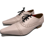 Sapato Masculino Italiano em Couro Social Executivo Branco Garcia Bico Fino Ref: 260 Branco