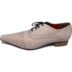Sapato Masculino Italiano em Couro Social Executivo Branco Garcia Bico Fino Ref: 260 Branco