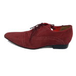 Sapato Masculino Italiano em Couro Social Executivo Vermelho Brant Bico Fino Ref: 269 Vermelho