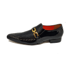 Sapato Masculino Italiano em Couro Social Executivo Preto Hardy Bico Fino Ref: 280 Preto