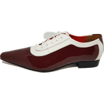 Sapato Masculino Italiano em Couro Social Executivo Bordô Sterblitch Bico Fino Ref: 290 Bordo
