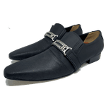 Sapato Masculino Italiano em Couro Social Executivo Preto Hancock Bico Fino Ref: 377 Preto