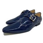 Sapato Masculino Italiano em Couro Social Executivo Azul Originals Bico Fino Ref: 409 Azul