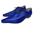 Sapato Masculino Italiano em Couro Social Executivo Azul 546