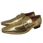 Sapato Masculino Italiano em Couro Social Executivo Dourado - Ref: 560
