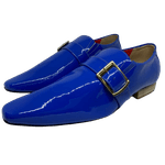 Sapato Masculino Italiano em Couro Social Executivo Azul 568