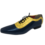 Sapato Masculino Italiano em Couro Social Executivo Amarelo - Ref: 573
