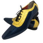 Sapato Masculino Italiano em Couro Social Executivo Amarelo - Ref: 573