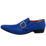 Sapato Masculino Italiano em Couro Social Executivo Azul 586