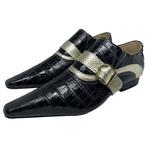 Sapato Masculino Italiano em Couro Social Executivo Dourado - Ref: 616