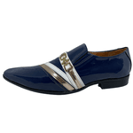 Sapato Masculino Italiano em Couro Social Executivo Azul 628