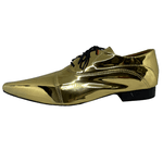 Sapato Masculino Italiano em Couro Social Executivo Dourado - Ref: 635