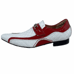 Sapato Masculino Em Couro Social Executivo Branco Estrelado By Red Ref: D626