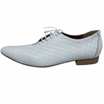 Sapato Masculino Italiano Em Couro Estrelado Branco Neve - Ref: D627