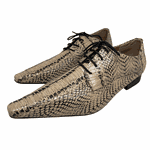 Sapato Masculino Italiano Em Couro Cobra Nativa Rustico Ref: D645