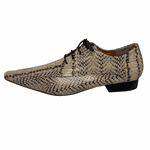 Sapato Masculino Italiano Em Couro Cobra Nativa Rustico Ref: D645
