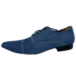 Sapato Masculino Italiano Em Jeans Azul Brenn Ref: 699