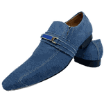 Sapato Masculino Social Jeans Azul Lavado Ref: D742