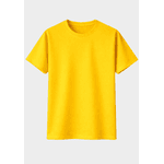 Camiseta Algodão Lisa - Amarelo
