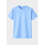 Camiseta Algodão Lisa - Azul Claro