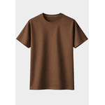 Camiseta Algodão Lisa - Marrom