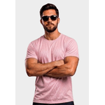 Camiseta Dry-Fit Masculino - Rosa Bebê