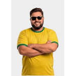 Camiseta Dry-Fit Plus Size - Amarelo/Verde