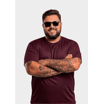 Camiseta Dry-Fit Plus Size - Bordo