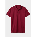Camiseta Polo Masculina - Bordo/Preto