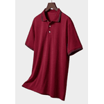 Camiseta Polo Masculina - Bordo/Preto