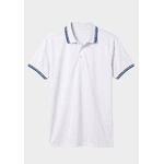 Camiseta Polo Masculina - Branco/Azul
