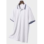 Camiseta Polo Masculina - Branco/Azul