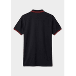 Camiseta Polo Masculina - Preto Vermelho