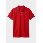 Camiseta Polo Masculina - Vermelho Azul