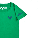 T-SHIRT DJANGUS BASE VERDE BOI AZUL BORDADO