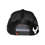 BONÉ D'JANGUS PRETO LOGO BRANCO SILK C/ TELA ABA CURVA