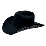 CHAPÉU ELDORADO LÃ PRETO CRISTAL SILVER 